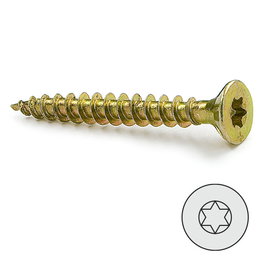 Ucafix Tornillo Rosca Madera Cabeza Plana Torx Bircomatado Largo 80Mm Diámetro 5Mm UCF100 (Set de 100)