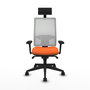 PIQUERAS Y CRESPO Silla de oficina Horna Naranja y Blanco