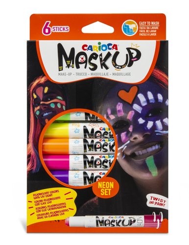 Maquillaje Carioca Barra Fluo Set De 6 (Brilla En La Oscuridad) Maquillaje Carioca Barra Fluo Set De 6 (Brilla En La Oscuridad)