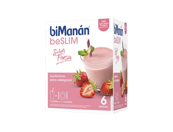 BIMANAN beSLIM Batido Sustitutivo de Fresa 6 Sobres BIMANAN beSLIM Batido Sustitutivo de Fresa 6 Sobres