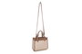 Vince Camuto Cortona Bolso tote de piel de polivinilo en crema y visón, Elegante y sofisticado accesorio de moda para mujer