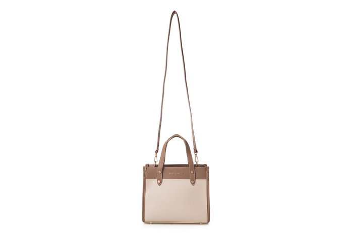 Vince Camuto Cortona Bolso tote de piel de polivinilo en crema y visón, Elegante y sofisticado accesorio de moda para mujer Vince Camuto Cortona Bolso tote de piel de polivinilo en crema y visón, Elegante y sofisticado accesorio de moda para mujer