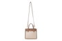 Vince Camuto Cortona Bolso tote de piel de polivinilo en crema y visón, Elegante y sofisticado accesorio de moda para mujer