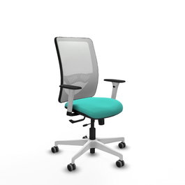 PIQUERAS Y CRESPO Silla de oficina Zulema Turquesa y Blanco