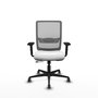 PIQUERAS Y CRESPO Silla de oficina Haches con mecanismo Sincro/Traslack, Blanco y Gris