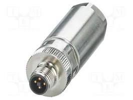 PHOENIX CONTACT Conector M12 de 4 pines, recto, IP65, dorado