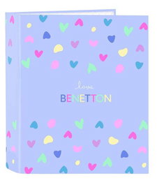 Carpeta de anillas Benetton Lila Lila A4 27 x 33 x 6 cm