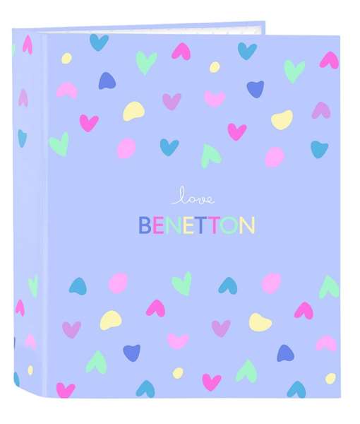 Carpeta de anillas Benetton Lila Lila A4 27 x 33 x 6 cm Carpeta de anillas Benetton Lila Lila A4 27 x 33 x 6 cm