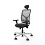 PIQUERAS Y CRESPO Silla de oficina Motilla con mecanismo Sincro/Traslack, Negro y Gris