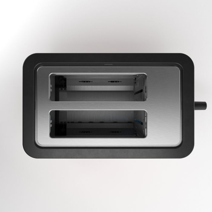 Aiwa Tostadora ABT-1000, 1000 W, 2 Ranuras Extra Anchas, Acero Inoxidable, Función Descongelar y Recalentar, Incluye Accesorio para Panecillos, 7 Niveles de Tostado