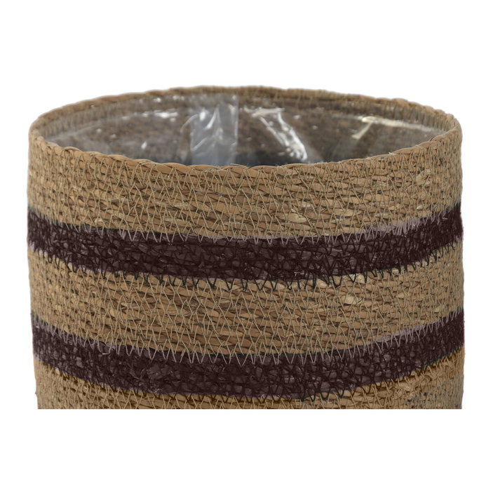 DKD Home Decor Set de 9 Maceteros de Seagrass Natural