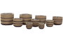 DKD Home Decor Set de 9 Maceteros de Seagrass Natural