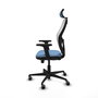PIQUERAS Y CRESPO Silla de oficina Jorquera con mecanismo Sincro/Traslack Azul cielo y Blanco