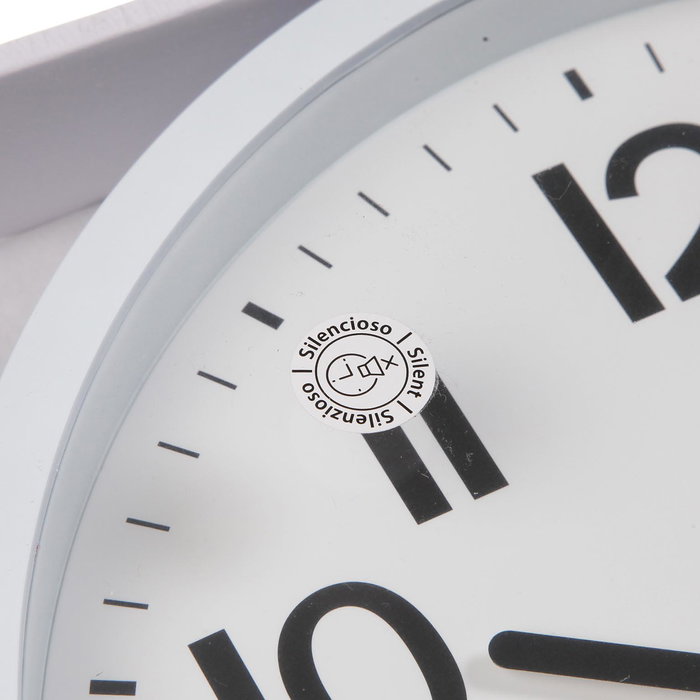 Versa Reloj de Pared Blanco 22 cm Plástico (2 Unidades)
