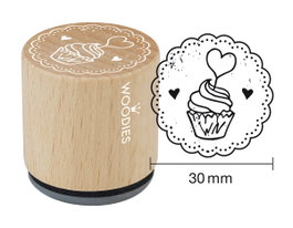 Woodies Sello de madera y caucho Madalena 33x30mm
