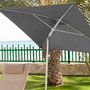 AKTIVE Sombrilla 180x120cm Gris con Protección UV30+