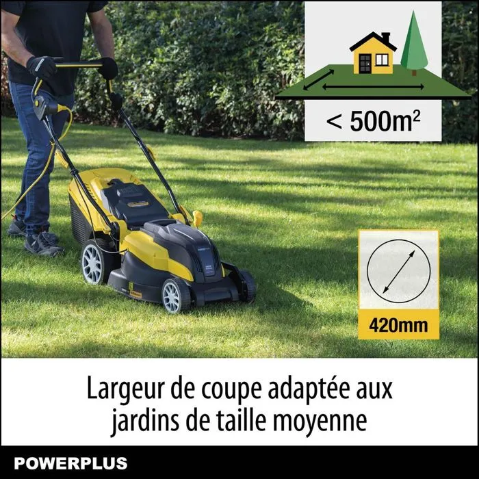 Powerplus Segadora Eléctrica 2000W 42cm - Mulching