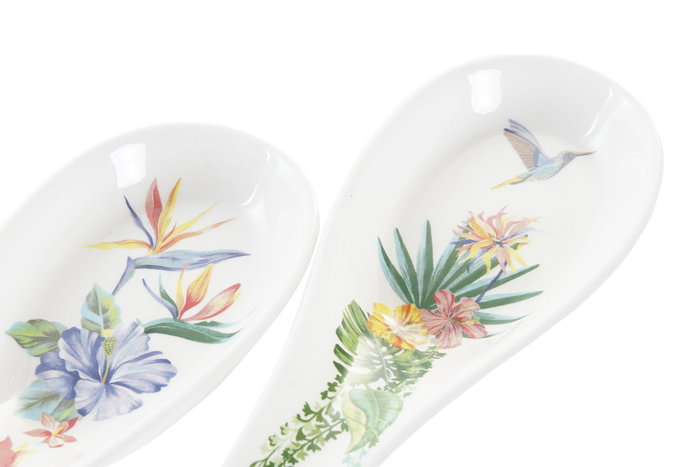 DKD Home Decor Soporte Cuchara Tropic Garden 23x8x3 75 Multicolor