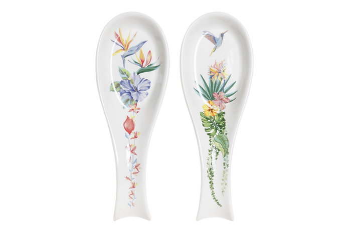 DKD Home Decor Soporte Cuchara Tropic Garden 23x8x3 75 Multicolor