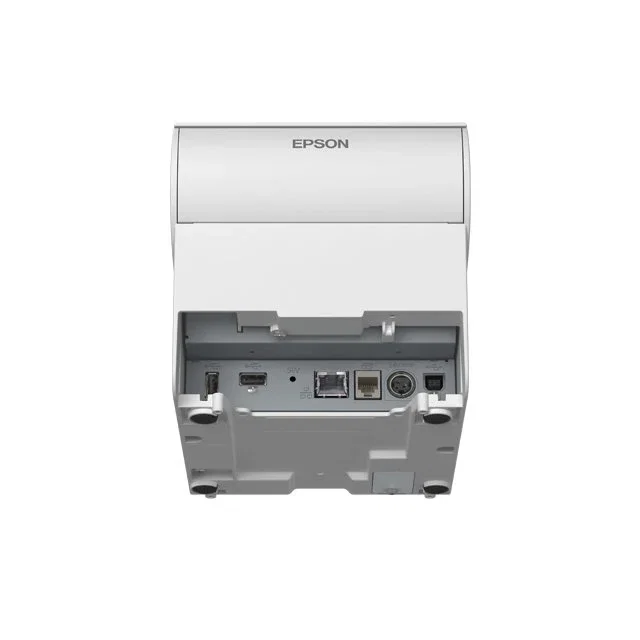 Epson TM-T88VII (111) - Impresora de Recibos Térmica, Inalámbrica y Alámbrica, 180 x 180 DPI, 500 mm/s, USB, Ethernet, Serie, PS, Blanco