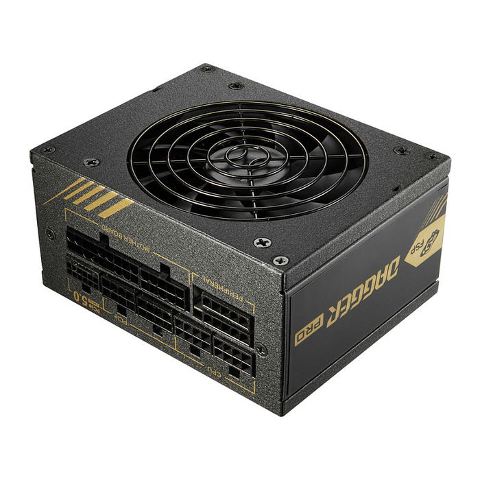 FSP Dagger Pro 850W Fuente de Alimentación SFX ATX 3.0, 80 Plus Gold Certificación, Negro, Completamente Modular