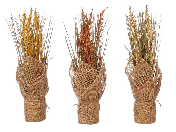 IBERGARDEN Ramillete Saco Ramas Finas Surtidos 15x38x15 cm (Set de 6)