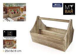 Inde Organizador de Madera para Salsas y Especias My Bar con Dimensiones 25.1 cm x 18.2 cm x 17.8 cm (6 Unidades)