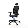 PIQUERAS Y CRESPO Silla de oficina Motilla con mecanismo Sincro/Traslack Azul marino y Negro