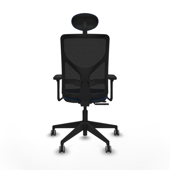 PIQUERAS Y CRESPO Silla de oficina Motilla con mecanismo Sincro/Traslack Azul marino y Negro