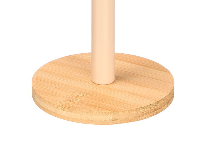 Kinvara Portarrollo Base Bambú y Hierro Beige 32.5x4x15 cm (Set de 12)