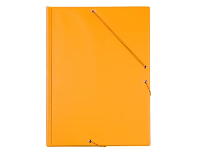 Liderpapel - Carpeta de cartón forrada en PVC con 3 solapas, formato folio, color naranja
