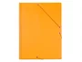 Liderpapel - Carpeta de cartón forrada en PVC con 3 solapas, formato folio, color naranja