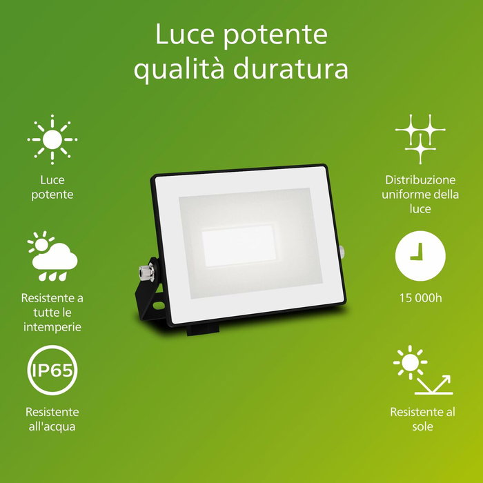 Philips Foco proyector Lois 10 W 5000 K 950 lm Negro