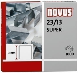 Novus Grapas 23/13 Galvanizadas para Grapadoras de Gruesos, Caja de 1000 Unidades
