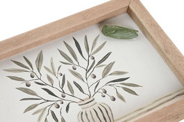 DKD Home Decor Caja de Infusiones Shabby Mediterraneo MDF Blanco Verde 24 x 16 x 7.5 cm