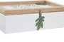 DKD Home Decor Caja de Infusiones Shabby Mediterraneo MDF Blanco Verde 24 x 16 x 7.5 cm