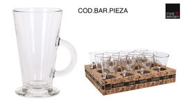 Royal Leerdam Taza de Té Acapulco de Vidrio, Capacidad 25 cl, Taza para Té o Café, Conjunto de Tazas para el Desayuno (12 Unidades)