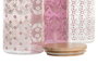 DKD Home Decor Bote de Borosilicato y Bambú Pixel Love 1L (Surtido de 3 unidades)
