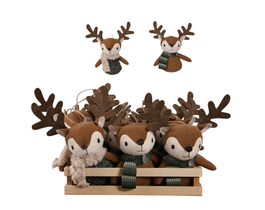 DKD Home Decor Decoración Colgante de Poliéster Navidad Alpina Surtido de 2