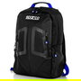 Sparco S016440NRAZ Mochila Negra-Azul para Eventos de Automovilismo, 15L, Poliéster 600D Resistente al Agua, Bolsillo para Portátil 15"