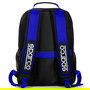 Sparco S016440NRAZ Mochila Negra-Azul para Eventos de Automovilismo, 15L, Poliéster 600D Resistente al Agua, Bolsillo para Portátil 15"