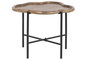DKD Home Decor Mesita Auxiliar Urban Marron Negro 50 x 47 x 60 cm Hierro Desmontable