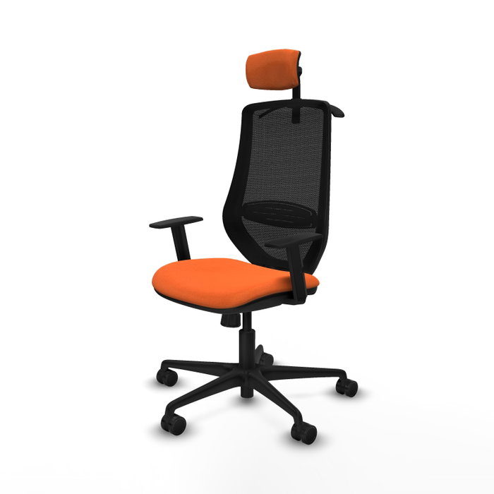 PIQUERAS Y CRESPO Silla de oficina Mardos con mecanismo Sincro, Naranja y Negro PIQUERAS Y CRESPO Silla de oficina Mardos con mecanismo Sincro, Naranja y Negro
