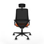 PIQUERAS Y CRESPO Silla de oficina Mardos con mecanismo Sincro, Naranja y Negro