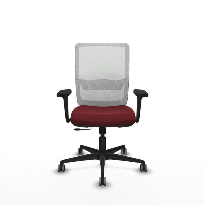 PIQUERAS Y CRESPO Silla de oficina Haches Granate y Blanco