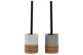 DKD Home Decor Escobillero de Resina Pack de 2, Colores Surtidos
