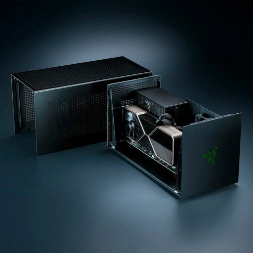 Razer Core X V2 RC21-02270200-R3M1 Negro Acero Caja para Tarjeta Gráfica Externa Thunderbolt 140W