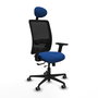 PIQUERAS Y CRESPO Silla de oficina Zulema con mecanismo Sincro/Traslack, Azul y Negro