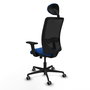 PIQUERAS Y CRESPO Silla de oficina Zulema con mecanismo Sincro/Traslack, Azul y Negro