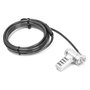 DICOTA D32180 - Universal Security 3-in-1 Cable de Bloqueo para Portátil, 2 m, Cerradura con Combinación, Acero, Negro/Plata